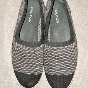 Womens Nautica "Rikki" 8M Black/White dot Pattern Shoes